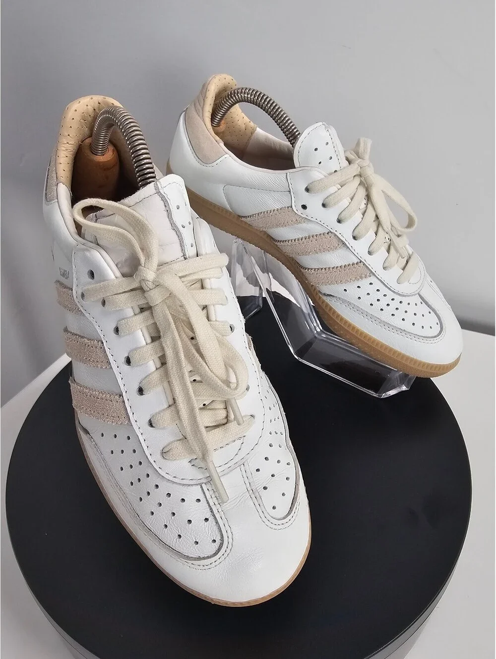 Adidas Samba Classic White and Beige Sneakers